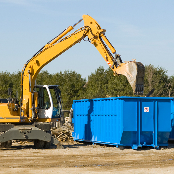 what size residential dumpster rentals are available in Mechanicstown OH